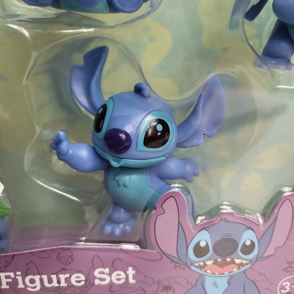 Disney Stitch Collectible Character Figure 7 Piece Set Figurine Blue Experiment - Picture 8 of 16
